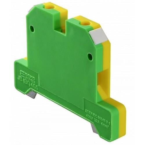 Клемма земляная АСКО-УКРЕМ JB-4/35 на DIN-рейку Желто-зеленый (28679568)