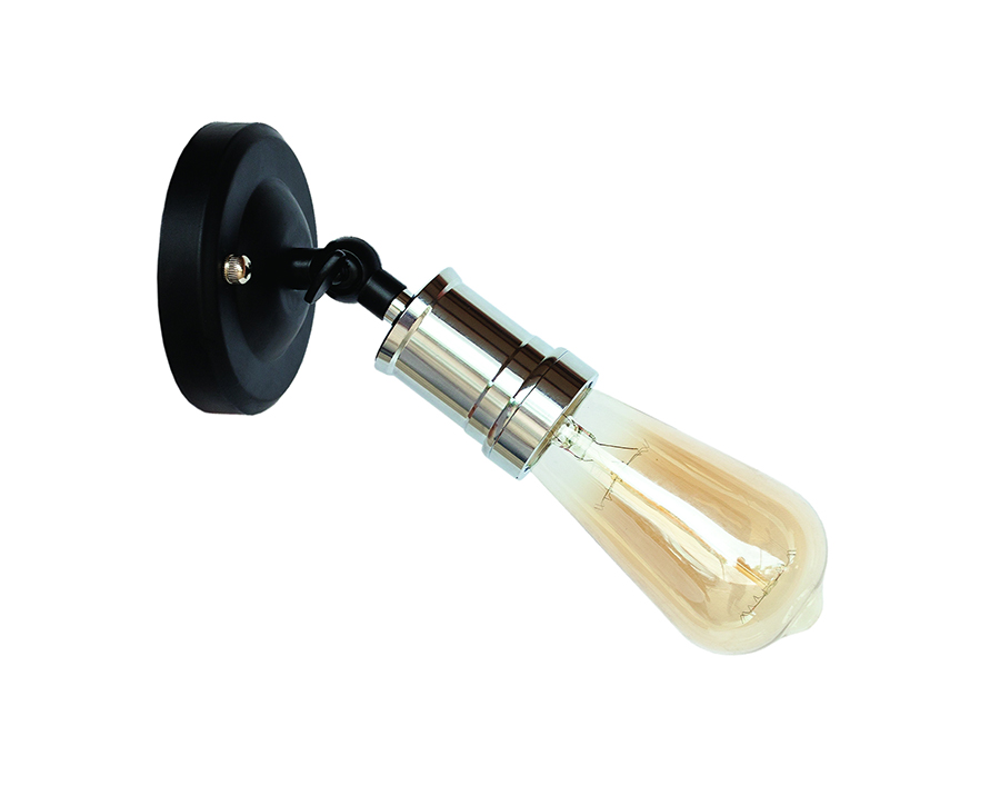 Бра Levistella Lofty короткое с патроном AMP20 Черный/Хром (1963530197)