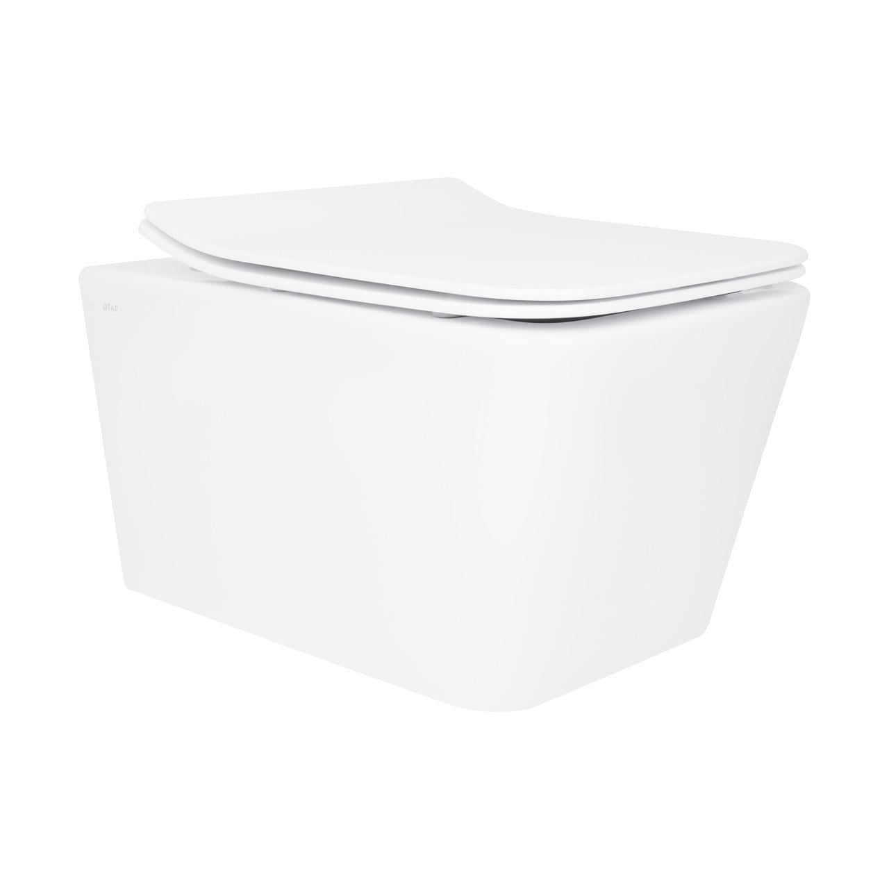 Унітаз підвісний Qtap Crow безобідковий з сідінням Soft-close (QT05335170W)