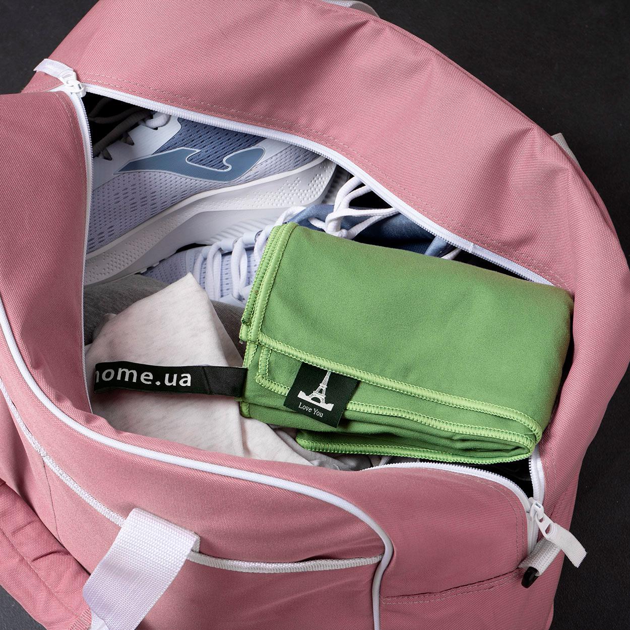 Рушник з мікрофібри спортивний з чохлом Love You 50х90 см Хакі (60156) - фото 4 Рушник з мікрофібри спортивний з чохлом Love You 50х90 см Хакі (60156) - фото 4