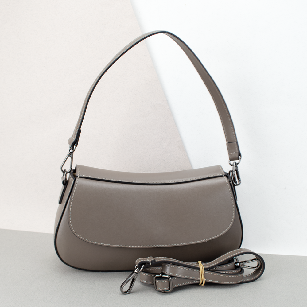 Сумка-клатч жіноча Virginia Conti 03723 шкіряна маленька Темний тауп (2355734141)