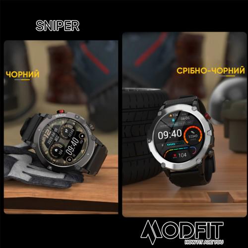 Смарт-часы Modfit Sniper Black/Silver - фото 17