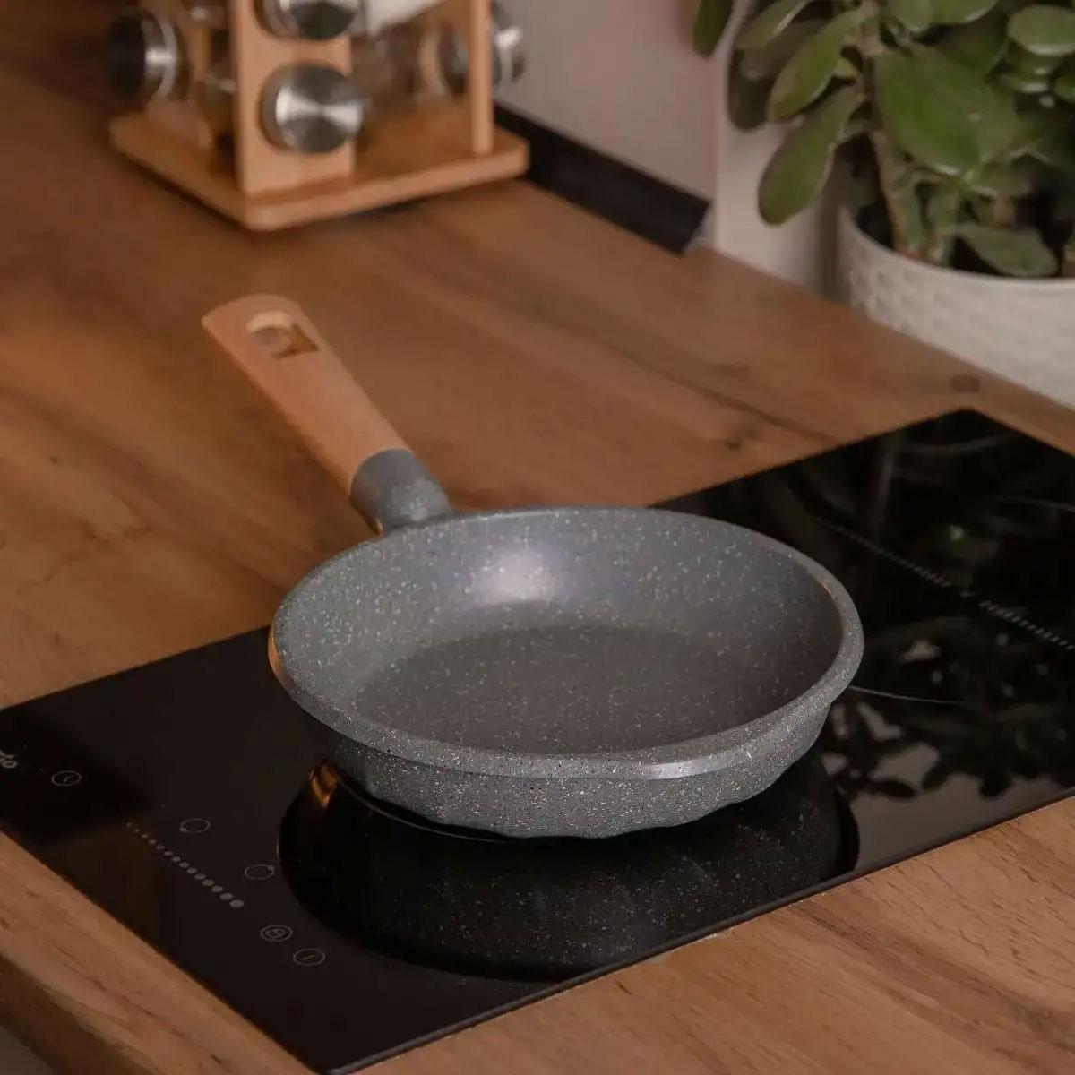 Сковорода алюминиевая MGC с мраморным/антипригарным покрытием 1 л 20 см Серый (HP-4-416G)