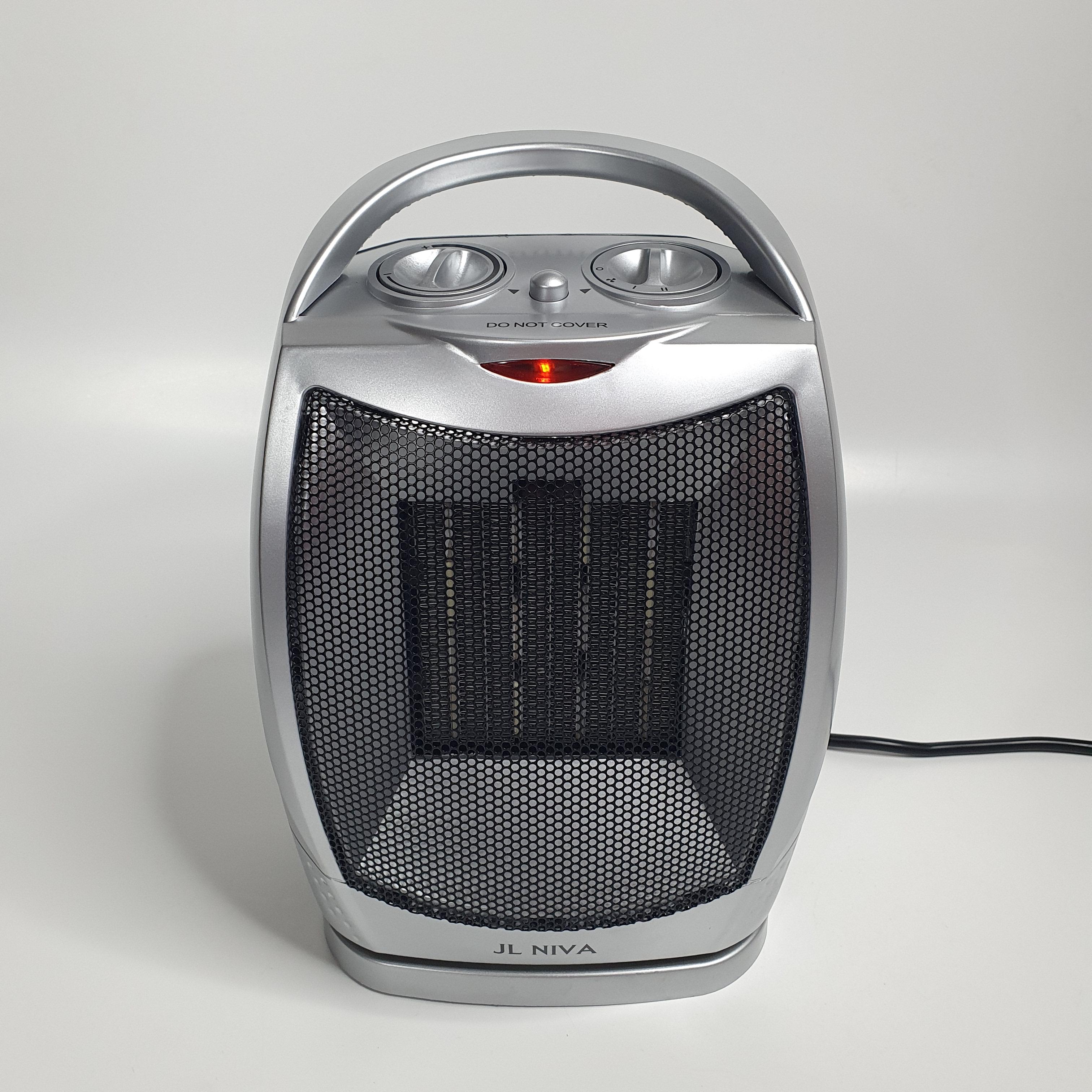 Тепловентилятор керамічний JL NIVA портативний 1500W Silver (PTC-905A)