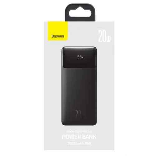 Зовнішній акумулятор Baseus Bipow Digital Display Powerbank 20W 20000mAh Black (11579581) - фото 2