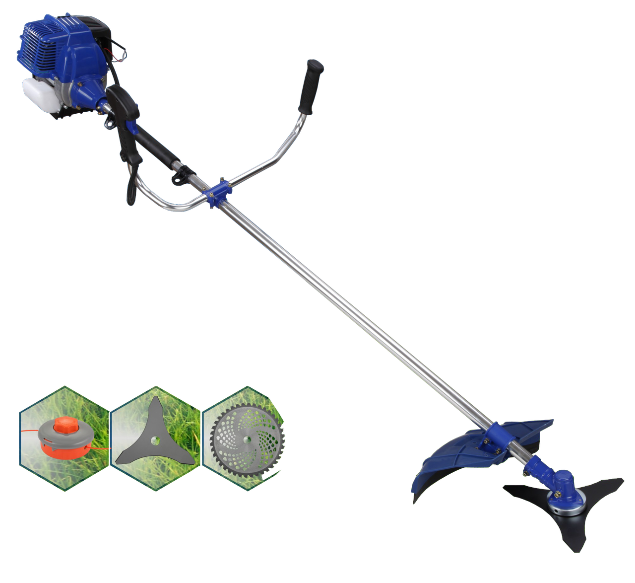 Бензокоса Витязь БГ-5800 4Т (4-х тактный двигатель)/набор ножей один с победитовой напайкой - фото 2 Бензокоса Витязь БГ-5800 4Т (4-х тактный двигатель)/набор ножей один с победитовой напайкой - фото 2