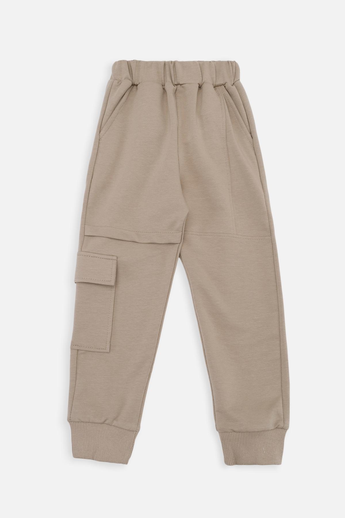 Штаны спортивные для мальчика 92 см Бежевый (SKT001046044)