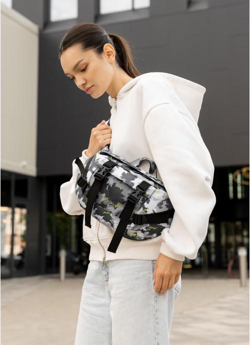 Поясная сумка женская Sambag тканевая Серый (1113038721)