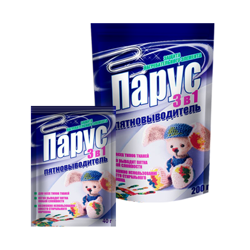 Средство для выведение пятен Парус 3в1 кислородный 40 г (1400214152) - фото 2 Средство для выведение пятен Парус 3в1 кислородный 40 г (1400214152) - фото 2