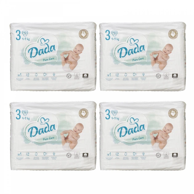 Подгузники детские Dada Pure Care 3 4-9 кг 160 шт. (72681483)