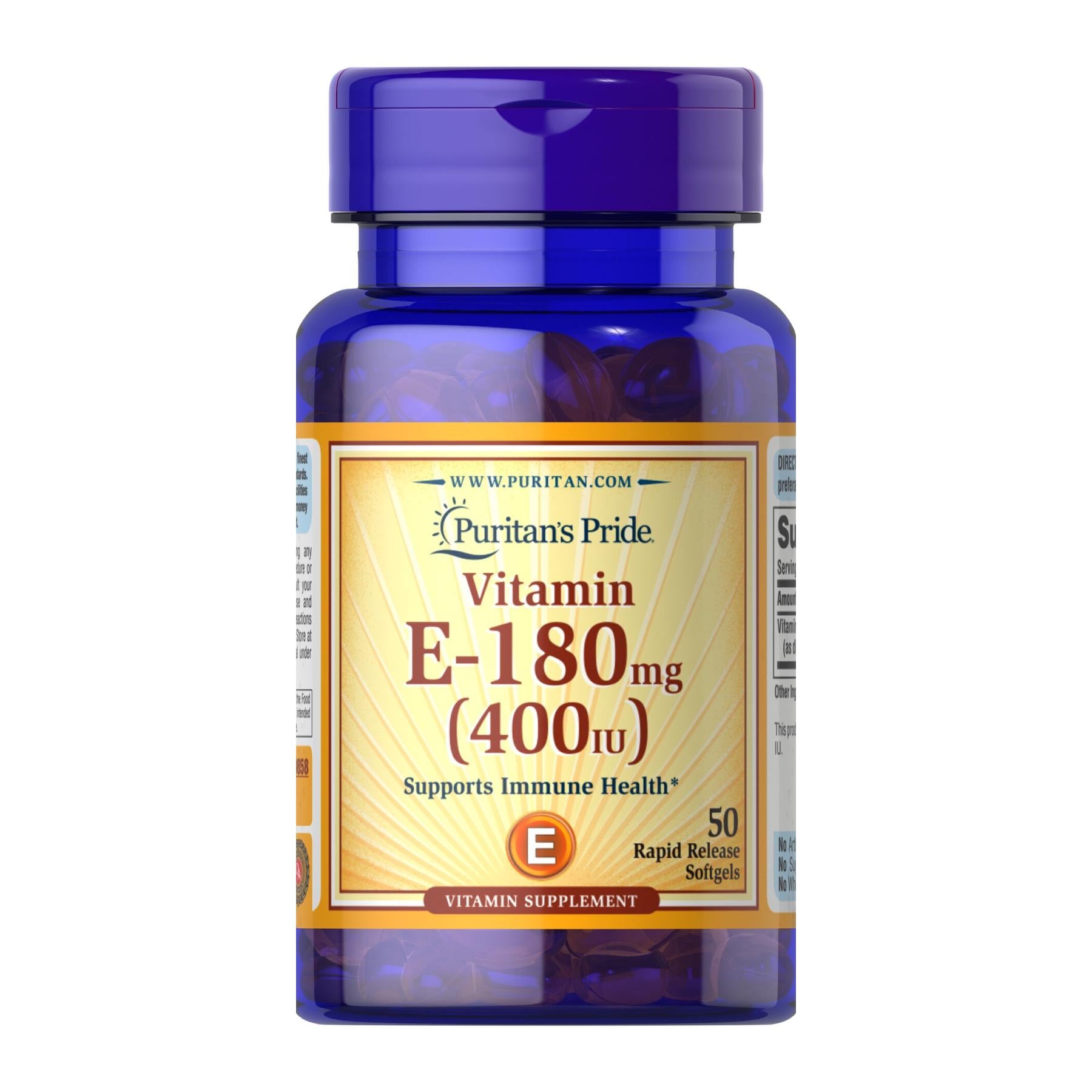 Витамин E 180 mg 400 IU 50 softgels (100-93-5558927-20)