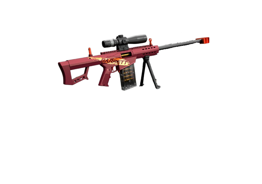 Игрушечная снайперская винтовка Barrett с оптическим прицелом стреляет мягкими пульками с гильзой 94 см (2629056323)
