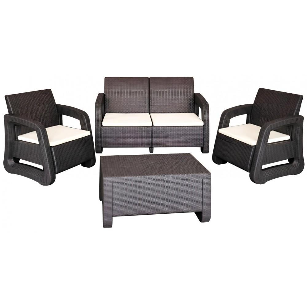 Комплект садових меблів 4-місний Bonro B-18033 Сіро-бежевий (42412249)