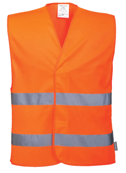 Жилет сигнальный PORTWEST C474 Hi Vis 2 Band Vest 4X/5X Оранжевый (C474ORR4X/5X) - фото 1