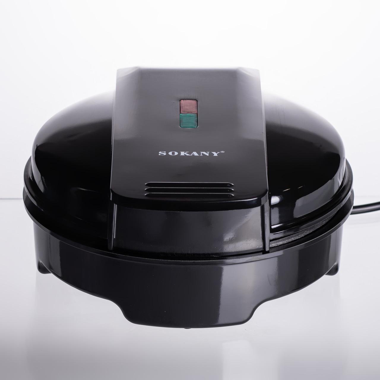 Вафельница для бельгийских вафель Sokany SK-519 с антипригарным покрытием и LED-индикатором круглая 1000 Вт (7392) - фото 11 Вафельница для бельгийских вафель Sokany SK-519 с антипригарным покрытием и LED-индикатором круглая 1000 Вт (7392) - фото 11