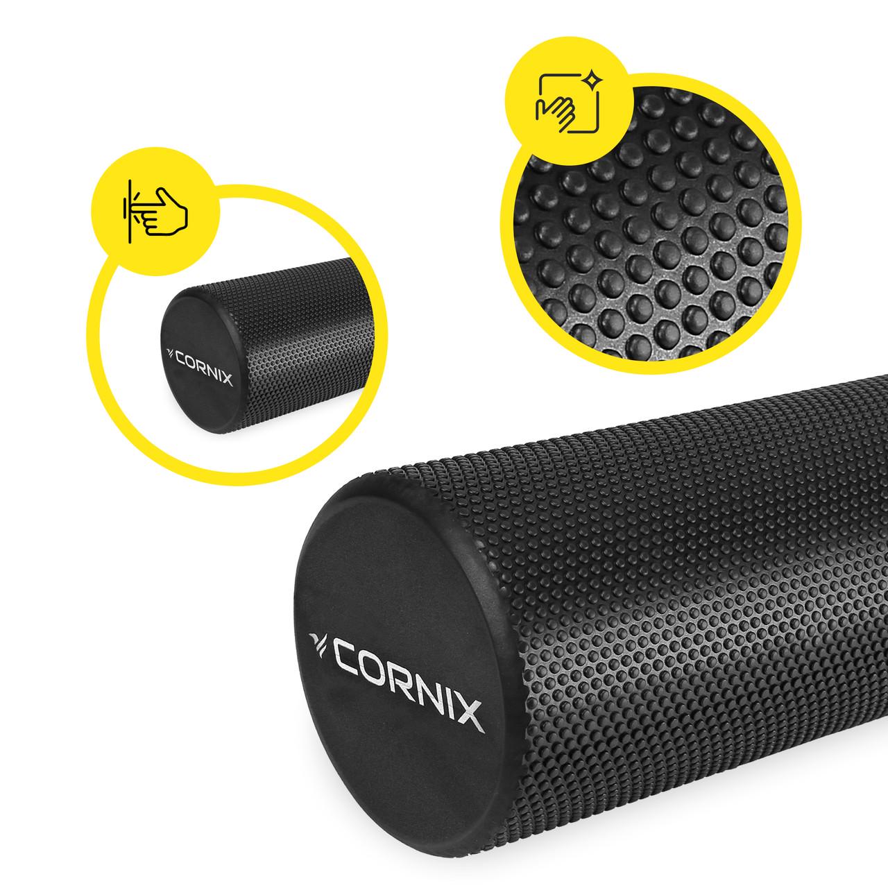 Масажний ролик Cornix EVA+ 45х15 см Black (XR-0305) - фото 3 Масажний ролик Cornix EVA+ 45х15 см Black (XR-0305) - фото 3