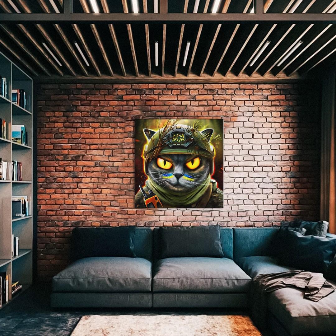 Интерьерная картина "Котик разведчик" Маріанна Пащук (CN53124M)