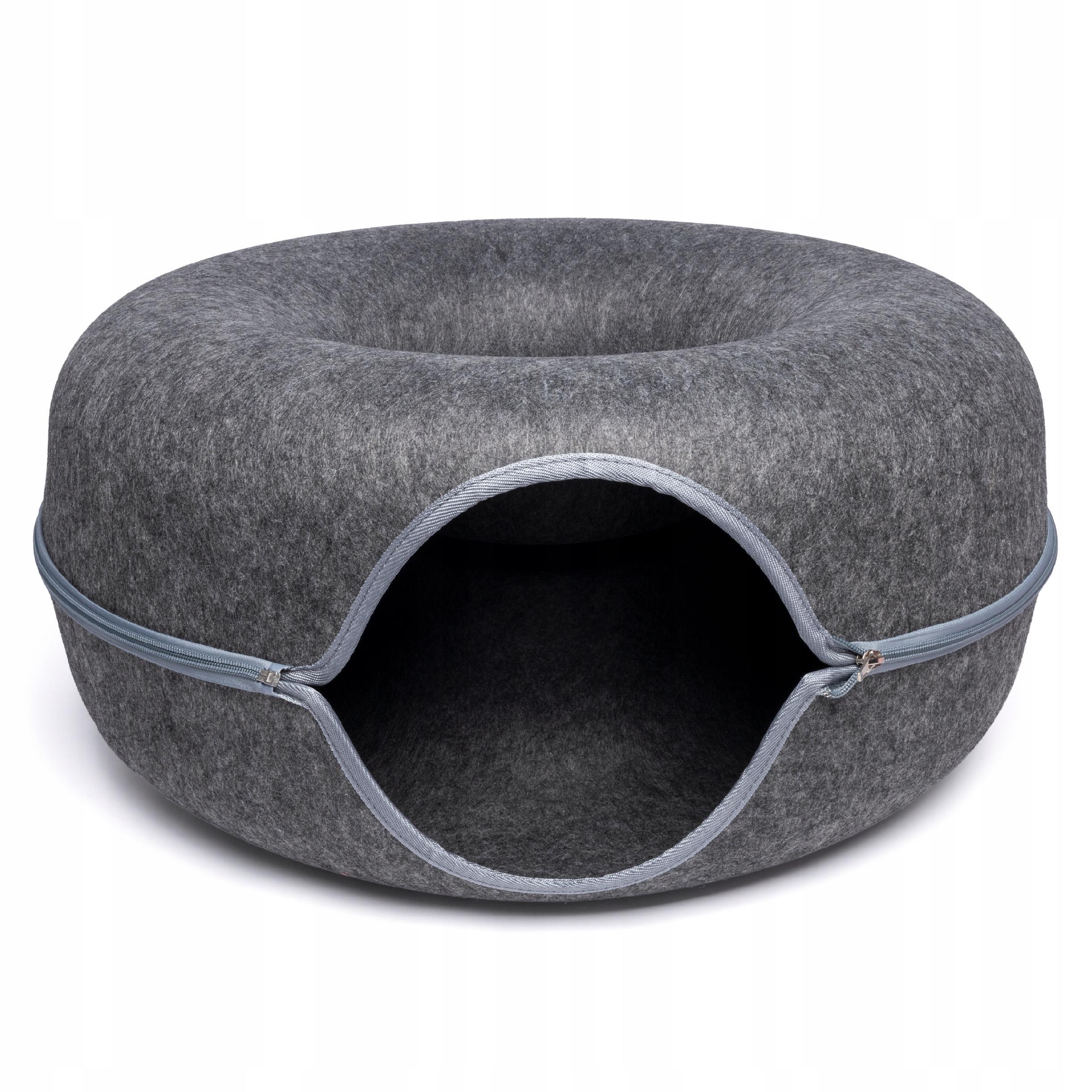 Лежанка-домик для кошек и маленьких собак 2в1 50x50x20 см Серый - фото 1 Лежанка-домик для кошек и маленьких собак 2в1 50x50x20 см Серый - фото 1