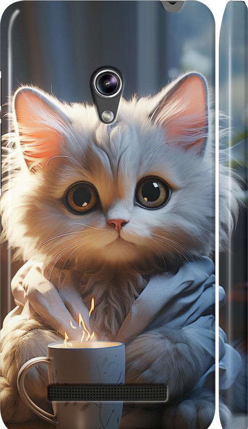 Чехол на Asus Zenfone 5 White cat (5646c-81-42517) Чехол на Asus Zenfone 5 White cat (5646c-81-42517)