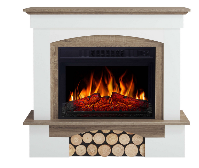 Електрокамін ArtiFlame Woodley AF23S Білий/Дуб Сірий (31395689)