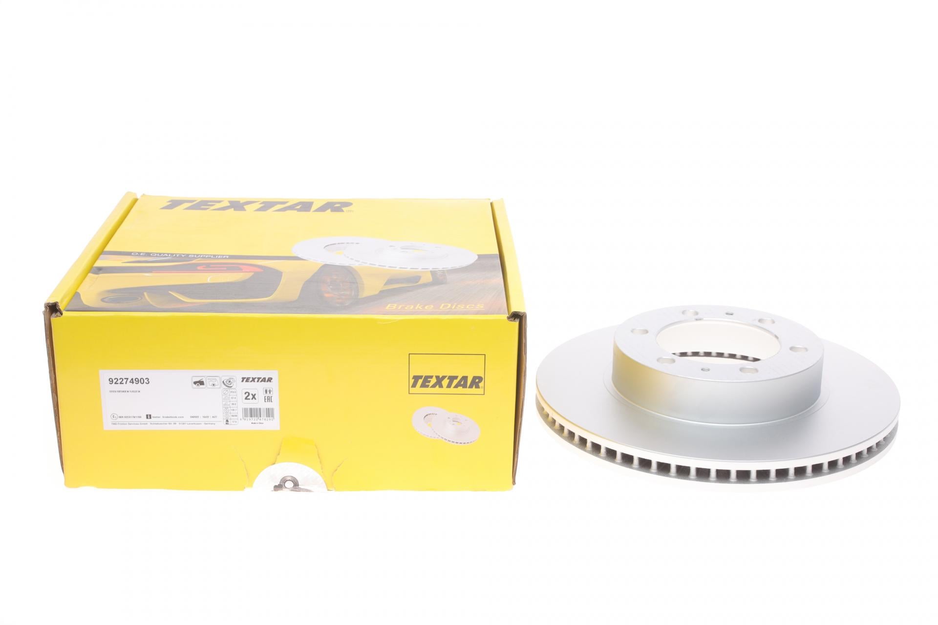 Диск тормозной передний TEXTAR PRO для Toyota Hilux 06-319x28 мм (92274903)