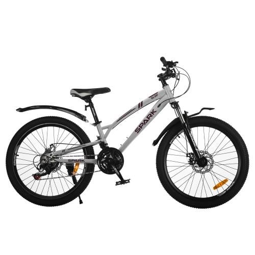 Велосипед SPARK SURF колеса 24" стальная рама 11" Серый (000239213)