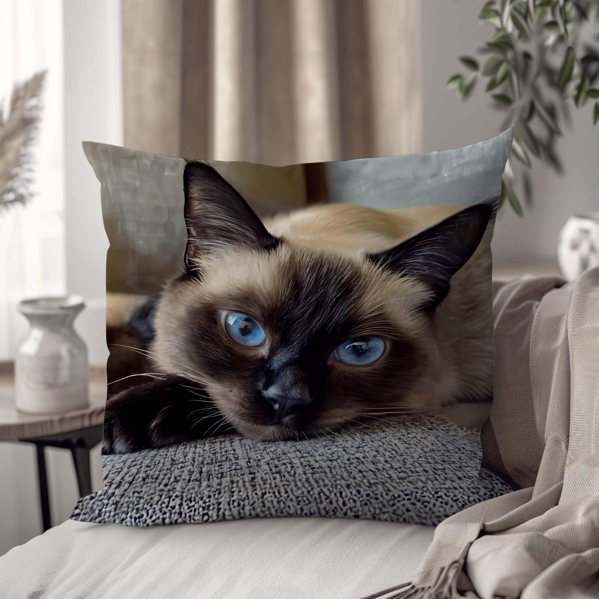 Подушка декоративная "Голубоглазый мурлыка" 33х33 см (1311633UA)