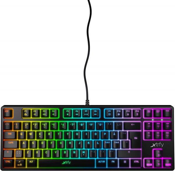 Клавиатура Xtrfy K4 TKL RGB Kailh Red UA Black (XG-K4-RGB-TKL-R-UKR)