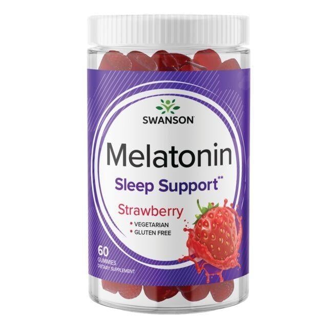 Мелатонин Swanson 5 mg Strawberry 60 Gummies