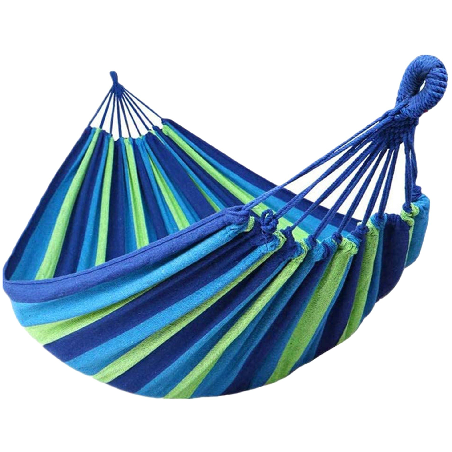 Гамак подвесной 220x160 см с чехлом Сине-зеленый (400969)