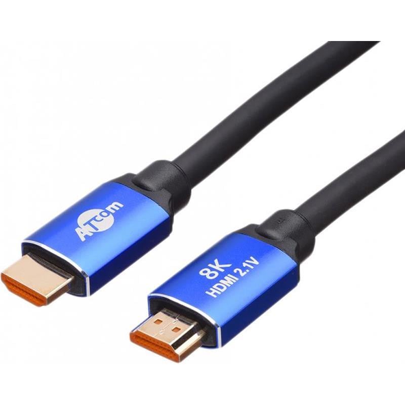 Кабель ATcom, HDMI х HDMI до 48 Гбит/с, 8K, 10 метров, Черно-Синий (88810)