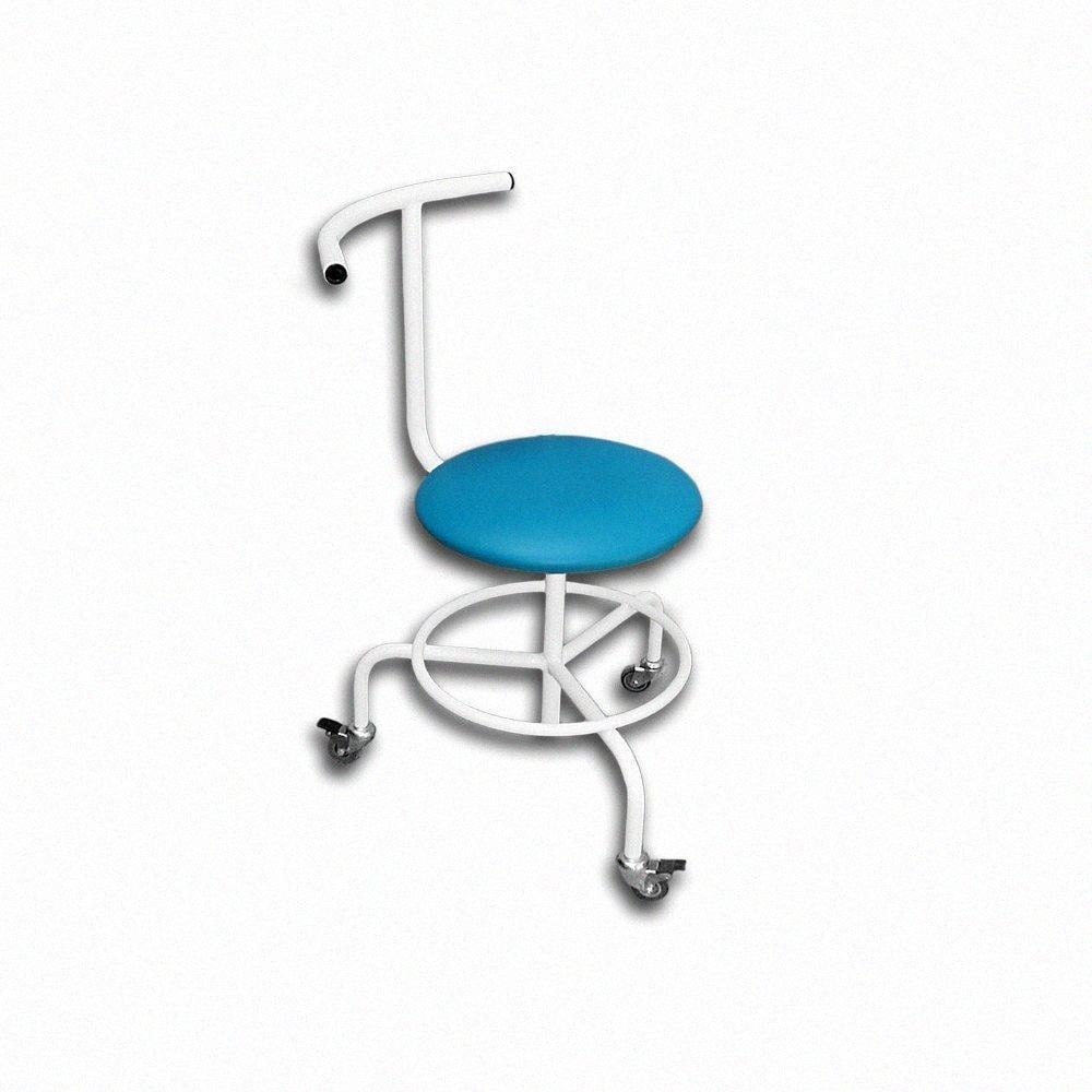 Стілець медичний гвинтовий СВПС пересувний зі спинкою та підставкою для ніг (28080237)