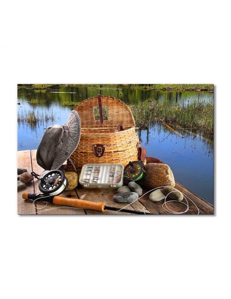 Картина модульная Рыболовные снасти 1 модуль 30х45 см