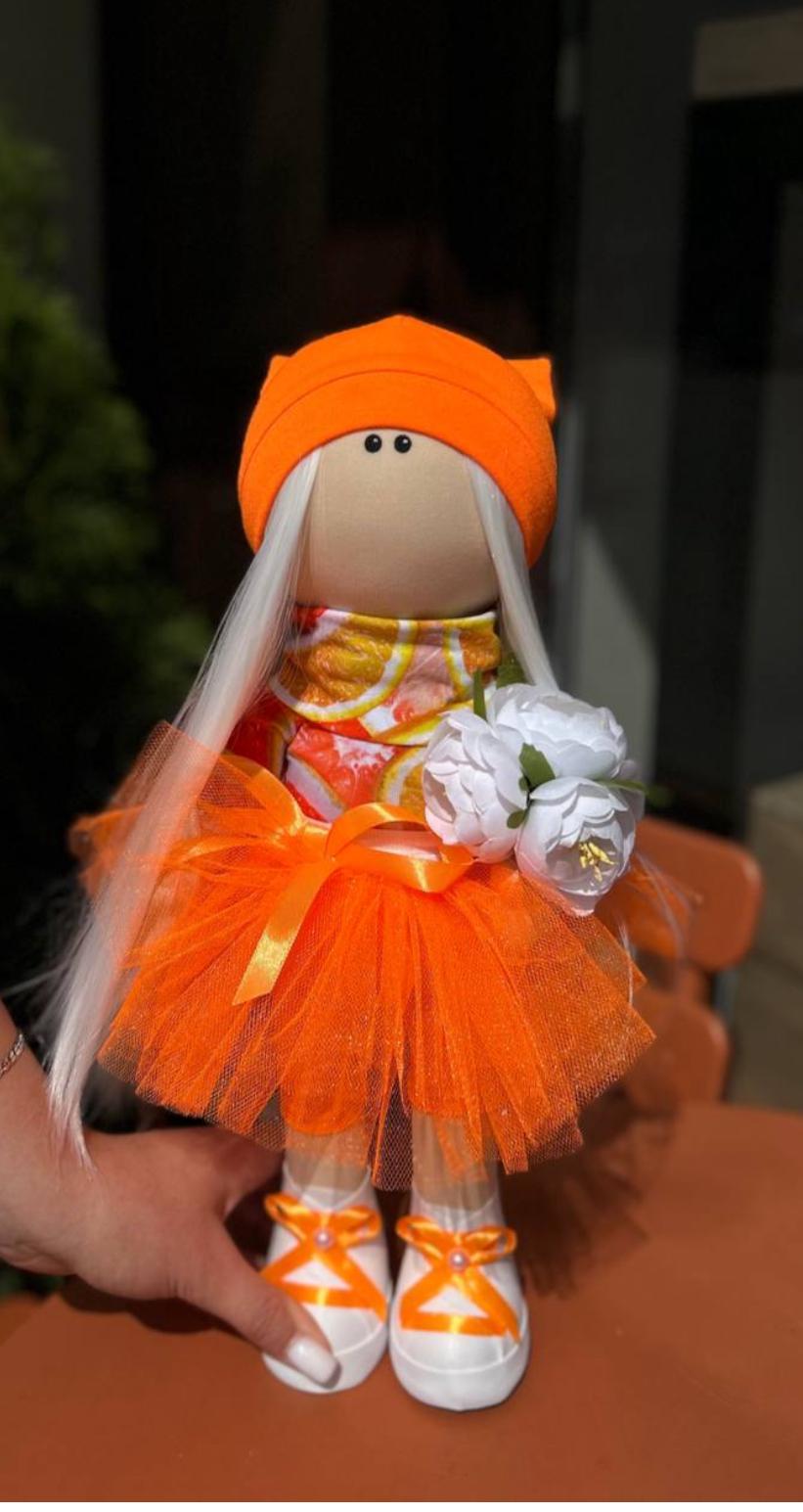 Лялька Тільда Оранжатка ручної роботи (3716) - фото 3 Лялька Тільда Оранжатка ручної роботи (3716) - фото 3