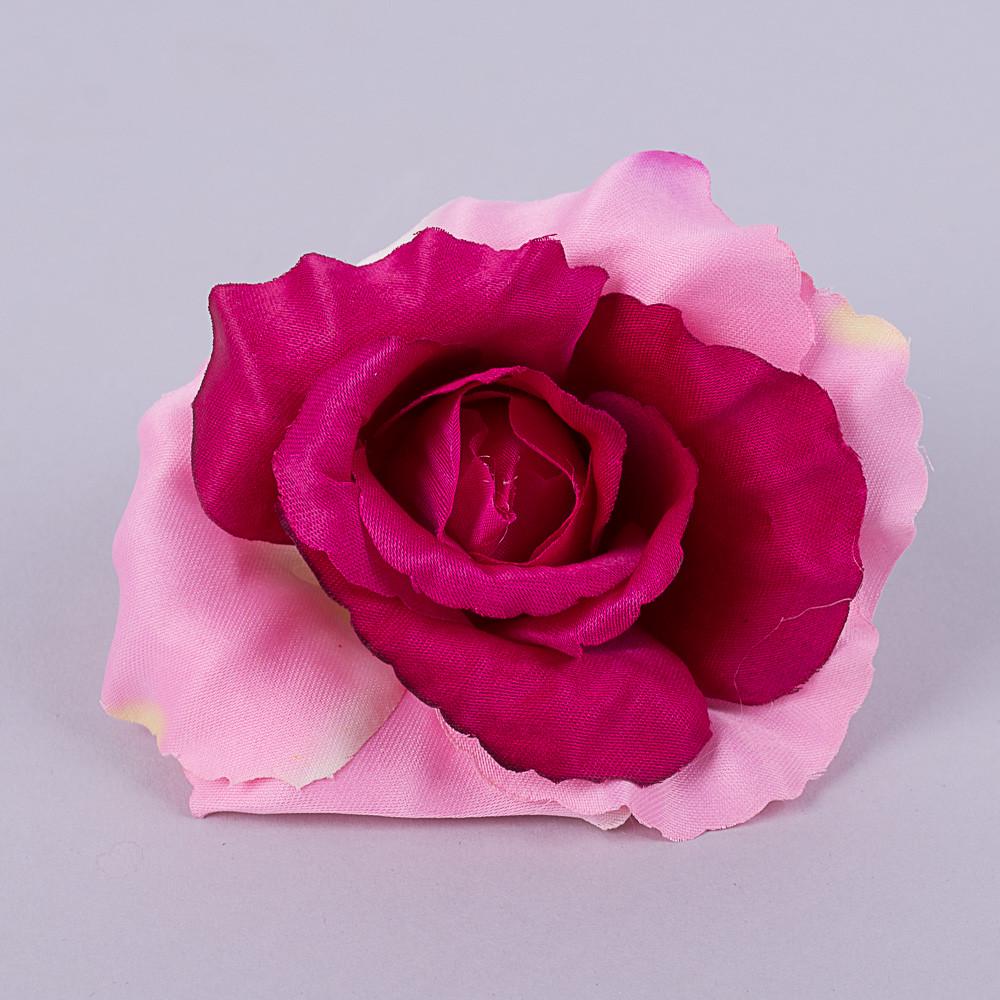 Искусственные цветы Головка розы с малиновой серединкой (3710-18)