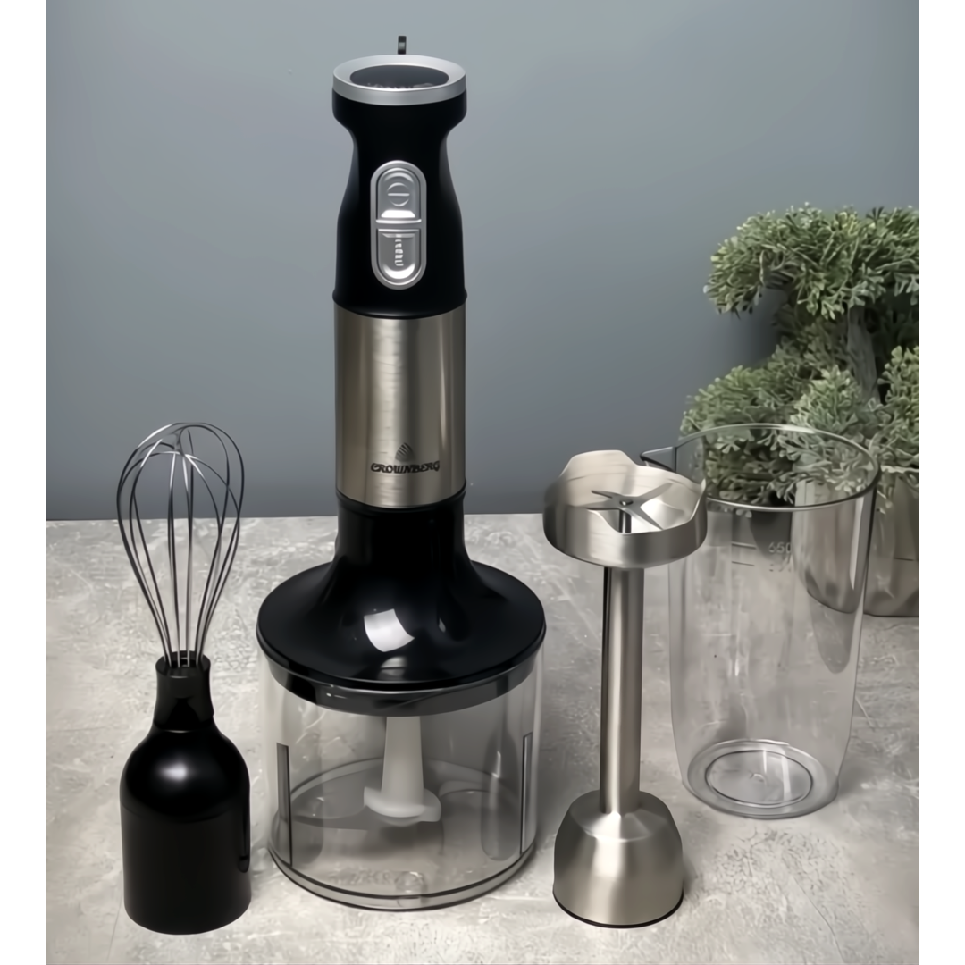 Блендер погружной Crownberg 3в1 для смузи 2000 Вт