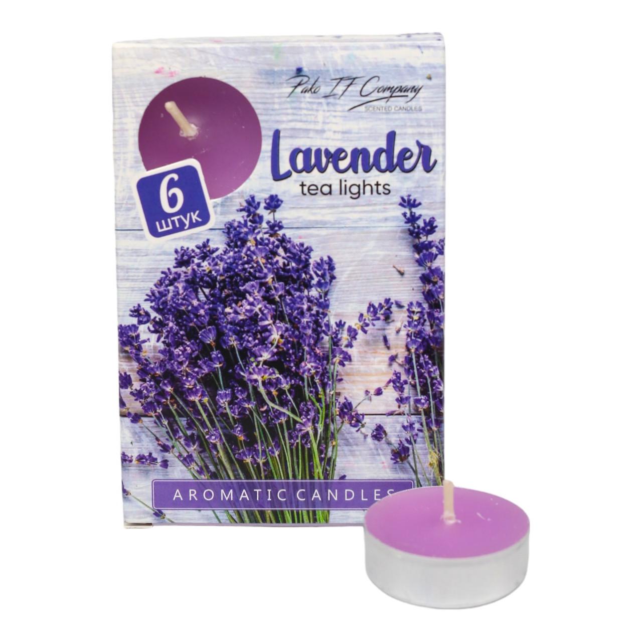 Свеча-таблетка чайная ароматизированная Pako Лаванда 6 шт. (НФ-00006328)