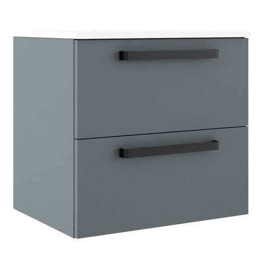 Тумба с умывальником подвесная Devit Fresh 088723B 59,5x55x44,9 см Синий (177074)