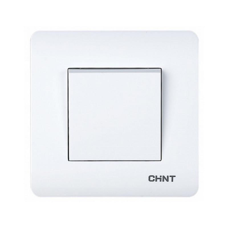 Вимикач CHINT NEW3 1-клавішний прохідний Білий (715378)
