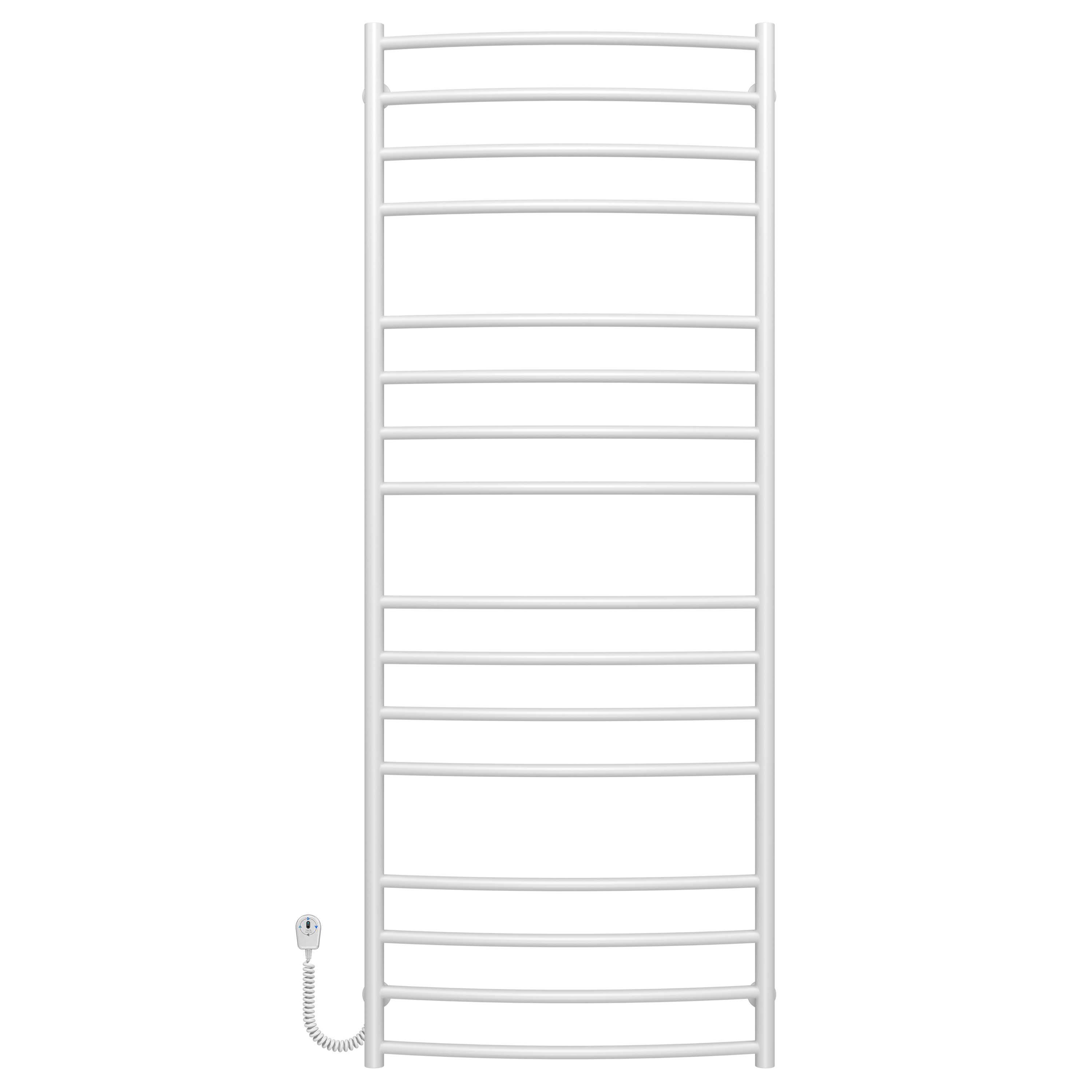 Полотенцесушитель электрический Deffi Классик Элит П16 EF16 левое подключение нержавеющая сталь 600х1600 мм Белый (C.KE.160.60.16.EWL5)