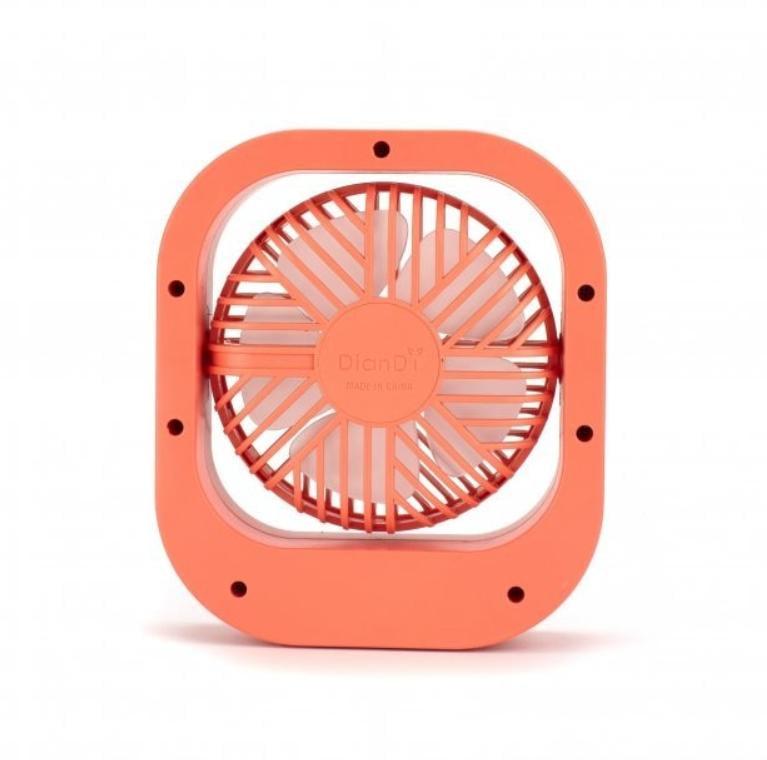 Вентилятор портативный аккумуляторный Mini Fan SQ-2167 USB с поворотным механизмом Orange