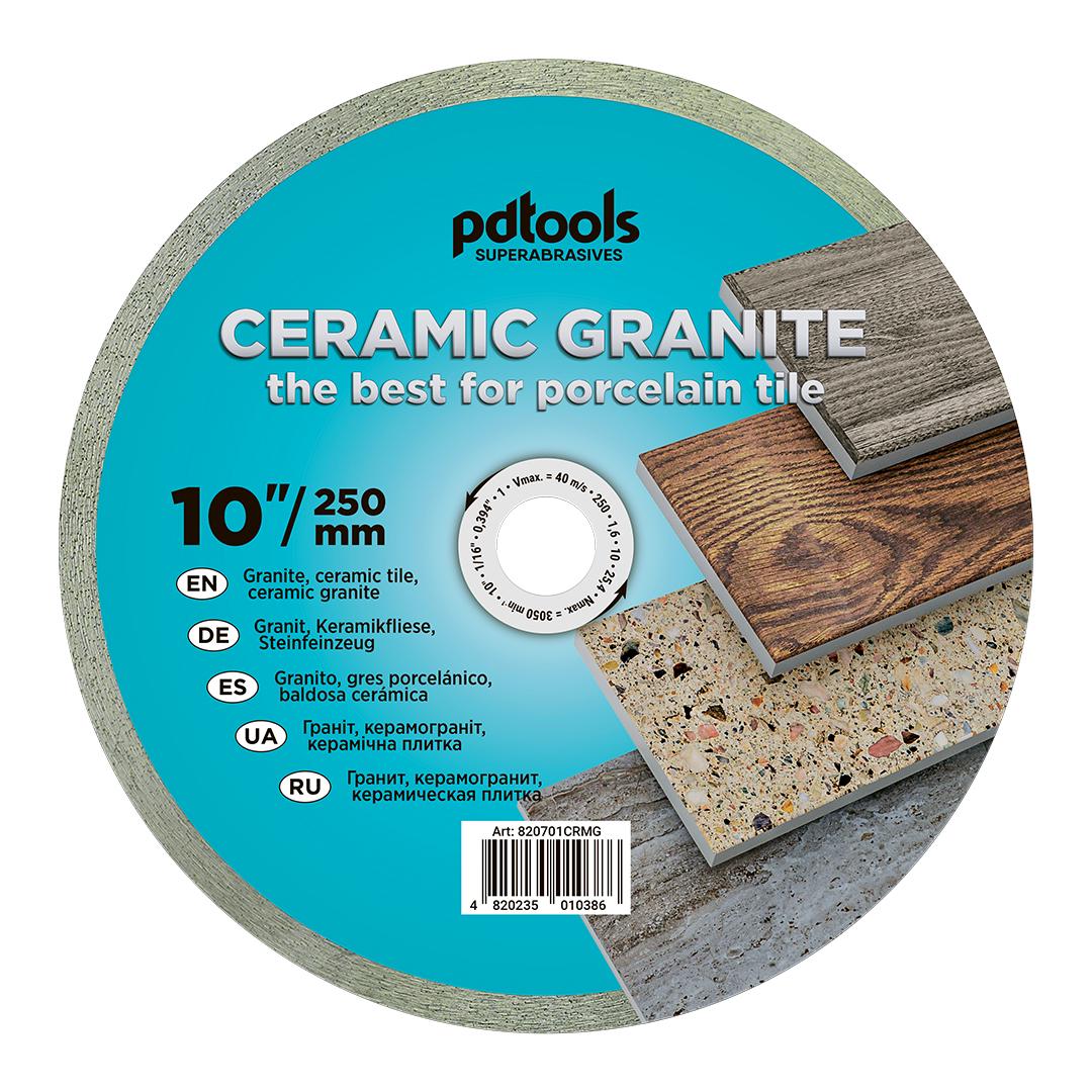 Круг алмазний вiдрiзний PDTools СERAMIC GRANITE 1A1R 250 для стаціонарного обладнання (37772291)