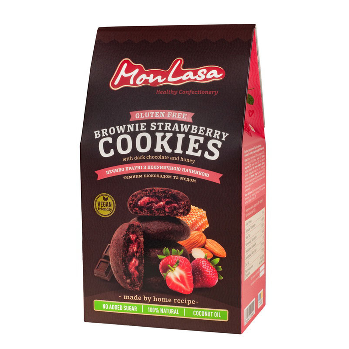 Печенье безглютеновое MonLasa Брауни Клубника 120 г (2634449954)