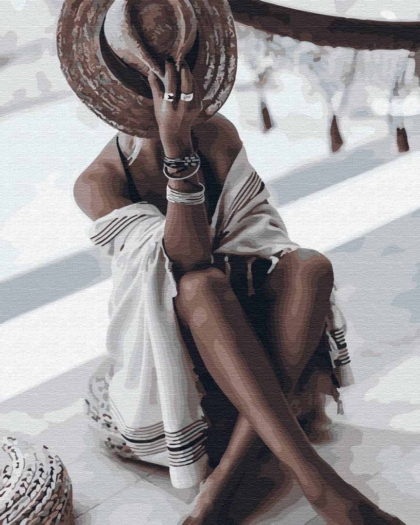 Картина по номерам Brushme GX32484 Стильная загорелая 40x50 см (1417550020)