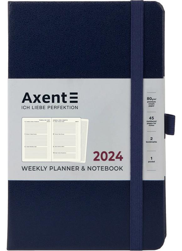 Еженедельник AXENT 2024 Partner Strong 125x195 Синий (8505-24-02-A)