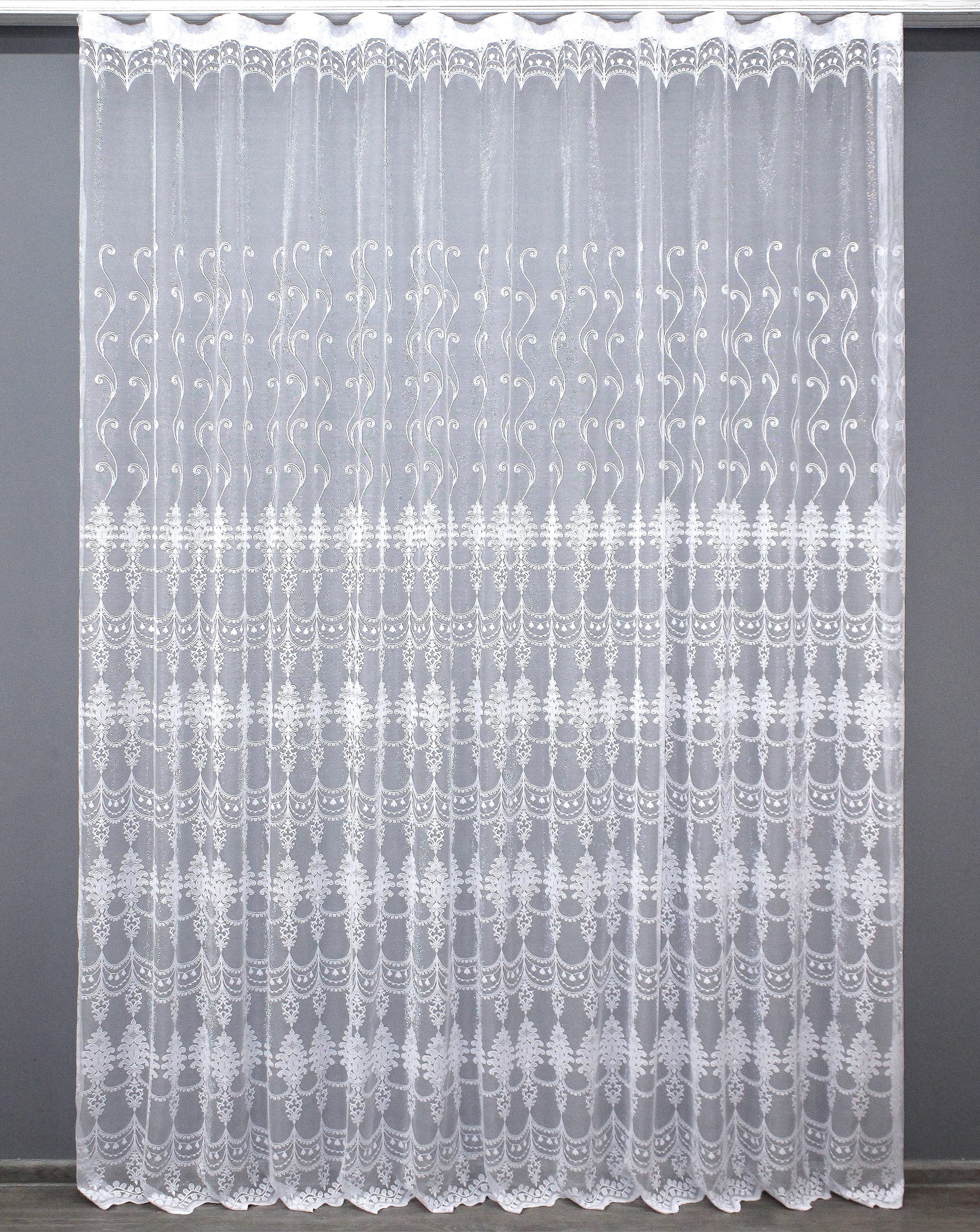 Тюль VR-Textil 878т Премиум жаккард с галстуком 300х250 см Белый (40-617)