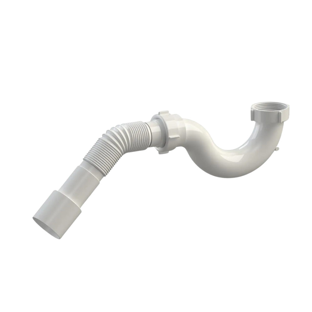 Слив SoloPlast В0110.1000 Волна для ванны и душевых поддонов с переливом гибкая труба 400 мм 1 1/2" (2513174104)