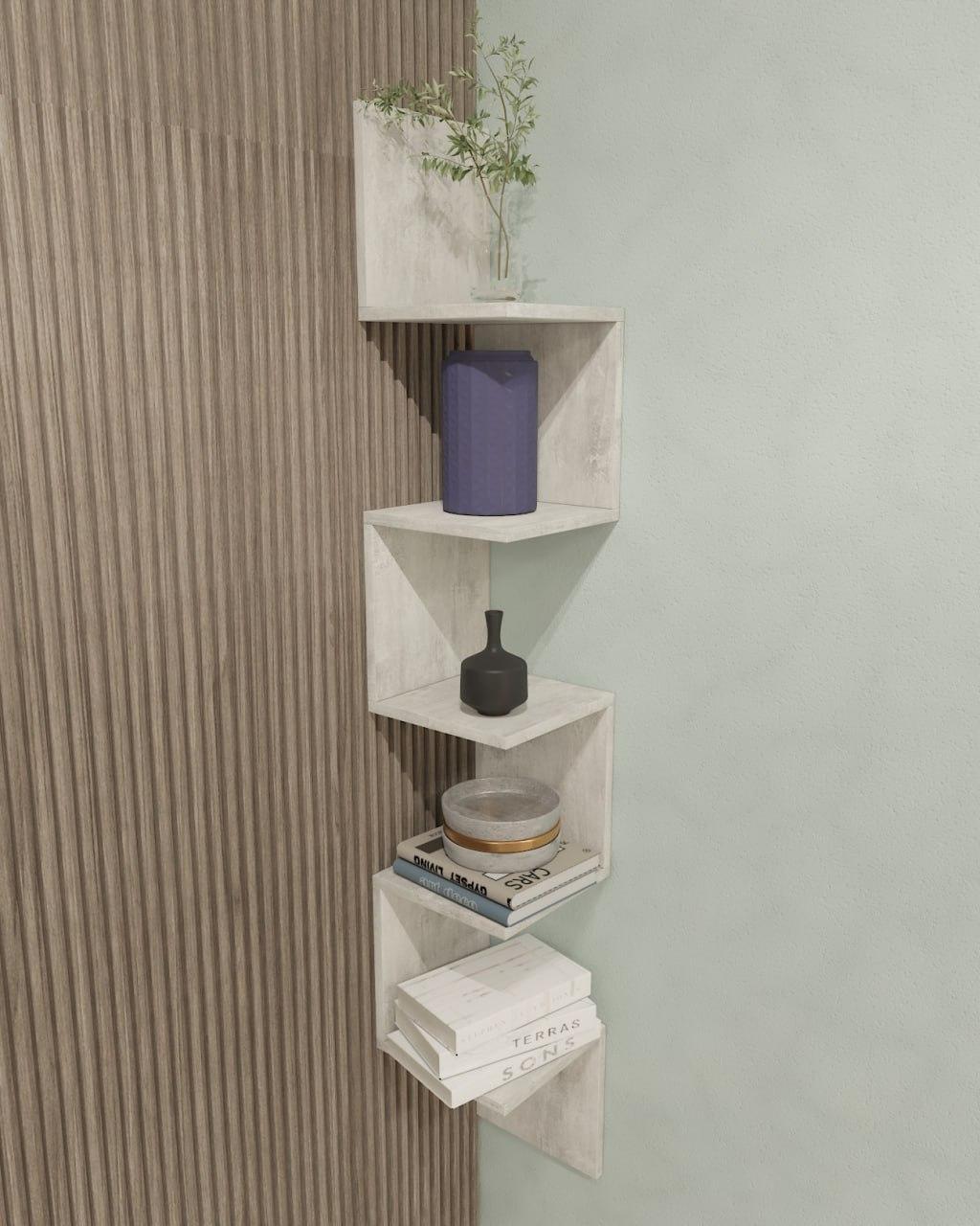 Полиця для книг для зберігання на 5 осередків 1280х200х200 мм Бетон (287287) - фото 1 Полиця для книг для зберігання на 5 осередків 1280х200х200 мм Бетон (287287) - фото 1