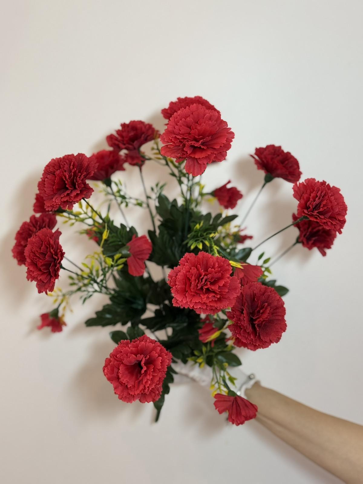 Искусственный букет Гвоздика 55 см Красный (A-261) - фото 2 Искусственный букет Гвоздика 55 см Красный (A-261) - фото 2