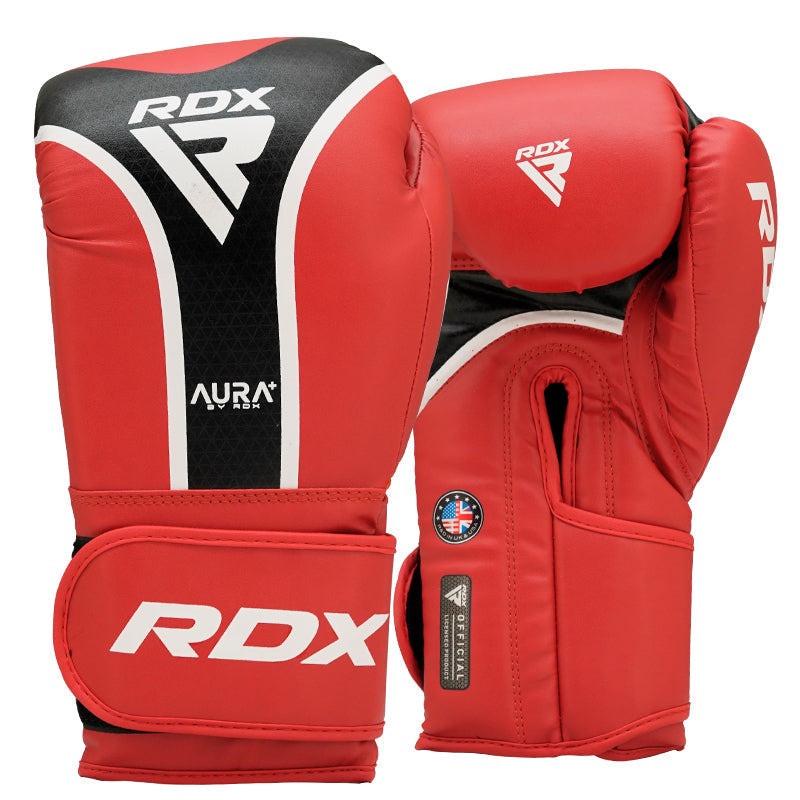 Боксерські рукавиці RDX AURA PLUS T-17 12 унцій Red/Black (BGR-T17RB-12OZ+)